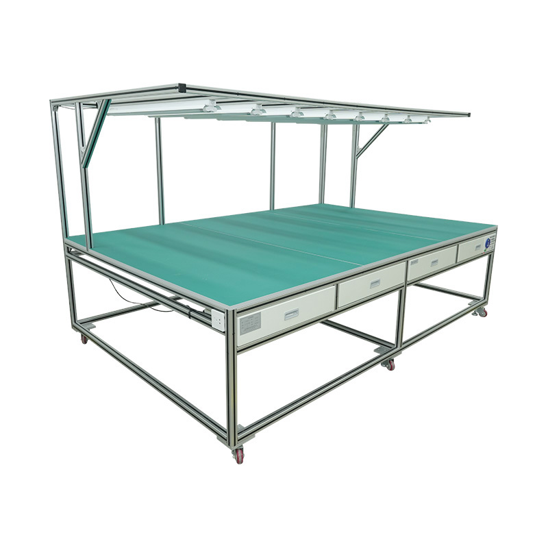 Tabel met visuele inspectietestapparatuur voor PV-module