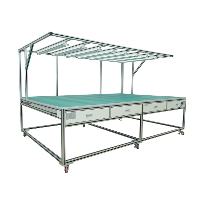 Tabel met visuele inspectietestapparatuur voor PV-module