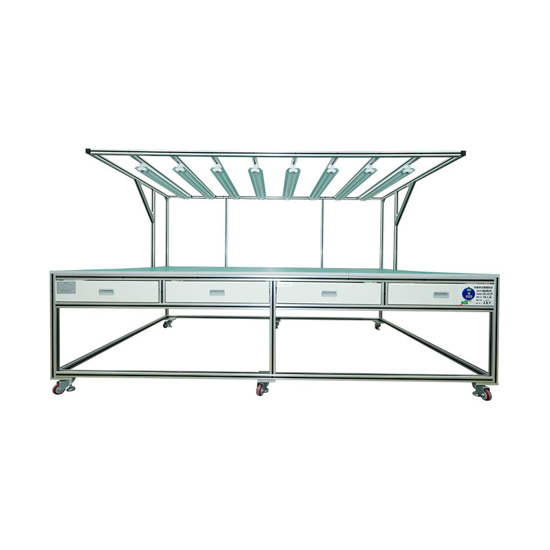Tabel met visuele inspectietestapparatuur voor PV-module